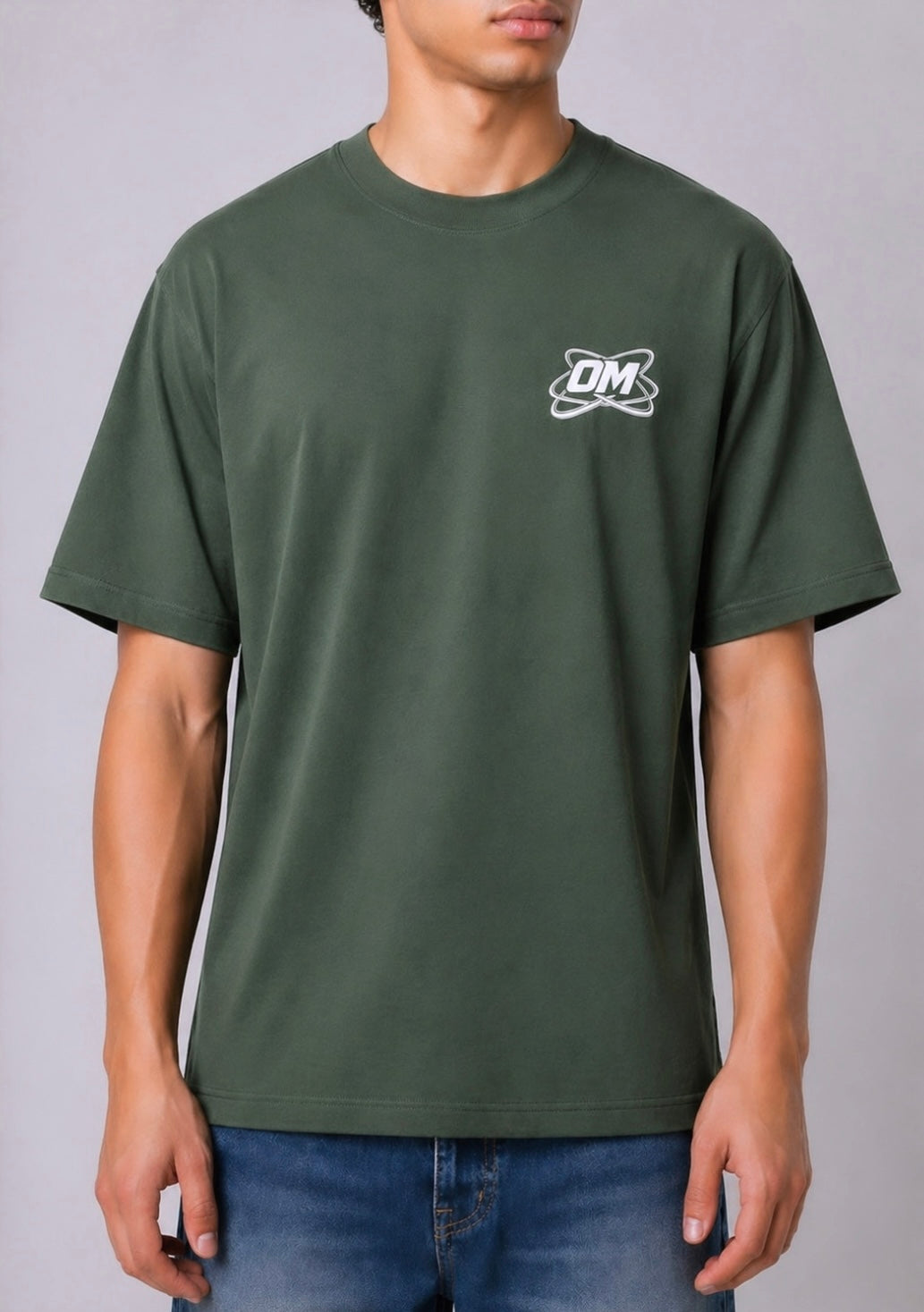 OM ORBIT T-SHIRT - OLIVE GREEN