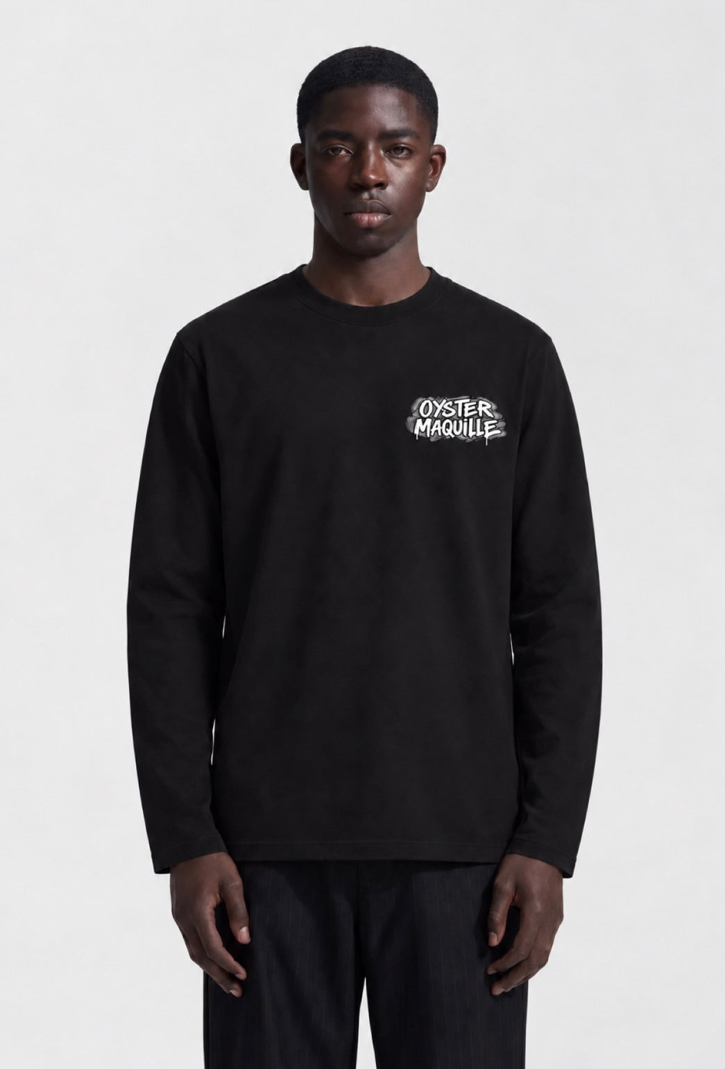 BLURRED LOGO V2 LONGSLEEVE - BLACK