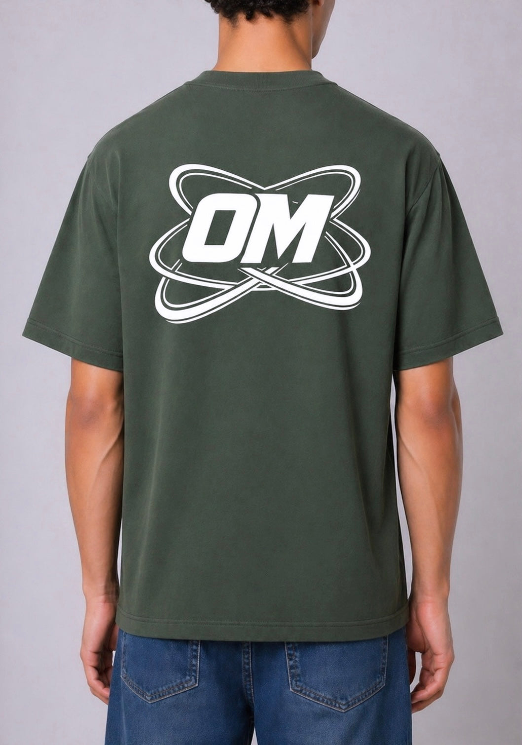 OM ORBIT T-SHIRT - OLIVE GREEN