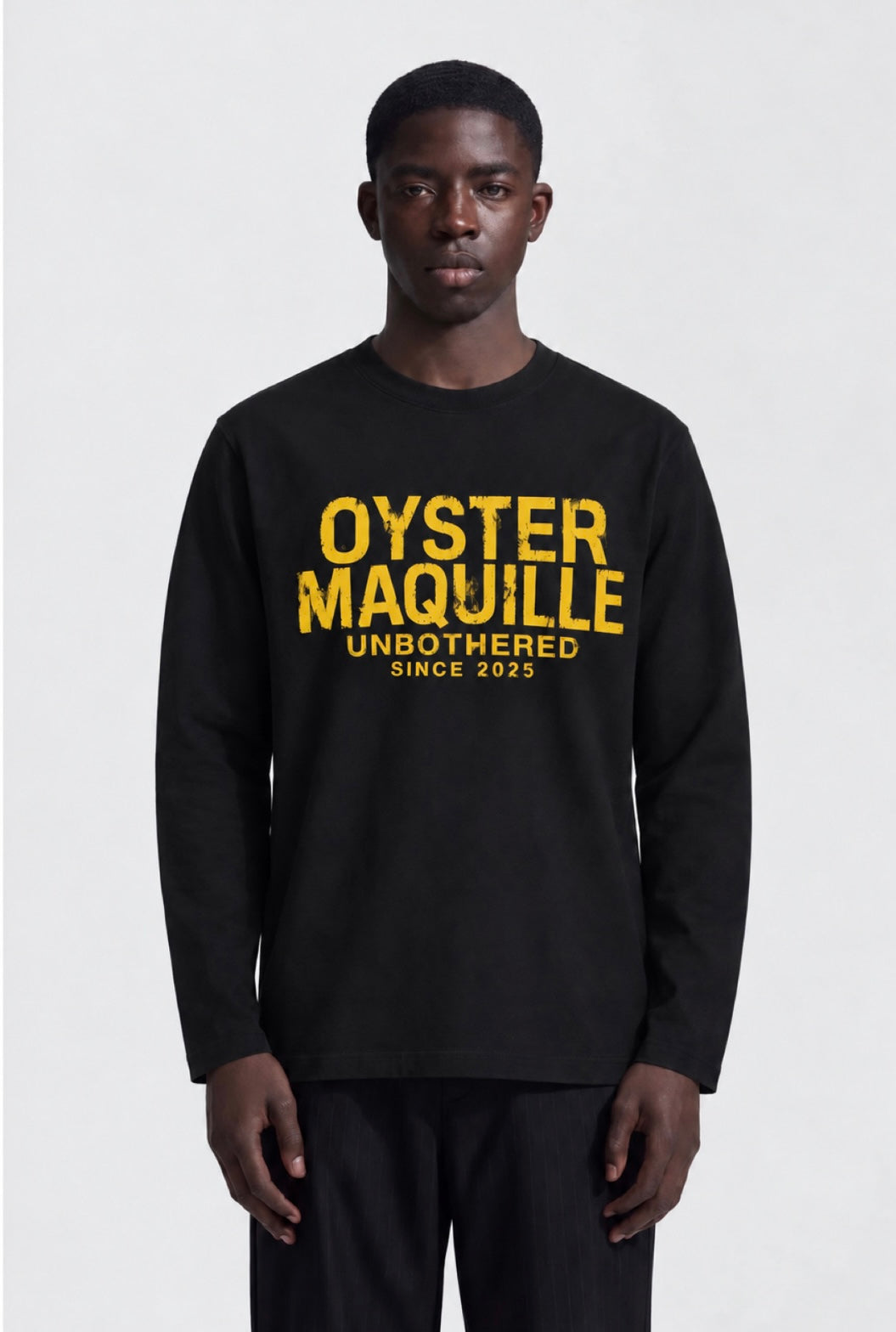RAW UNBOTHERED LONGSLEEVE – BLACK/YELLOW